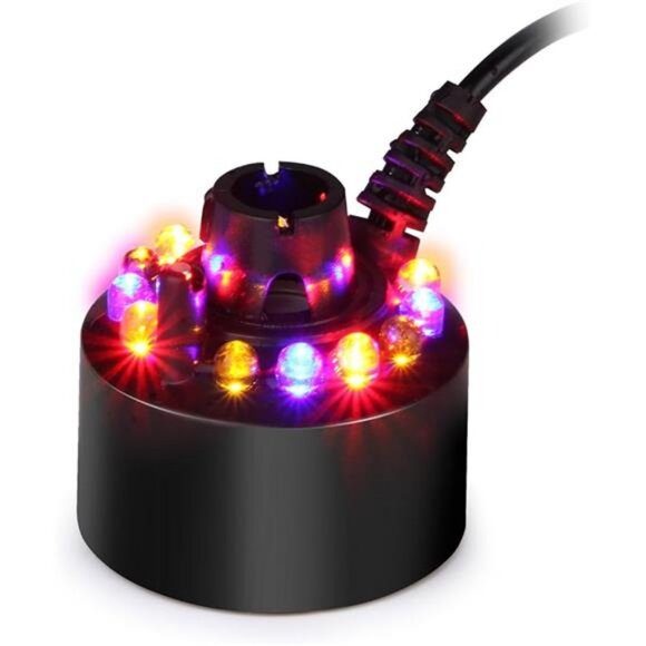 Mist Maker Fogger Water Fountain Pond Fog Machine Atomizer Air Humidifier 12 LED - Picture 7 of 7